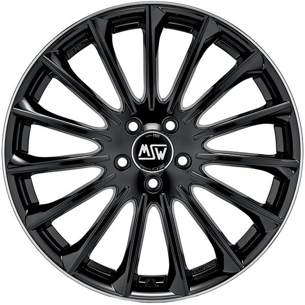 MSW 30 7.5x19 5x112 ET 42 GLOSS BLACK+DIAMOND LIP