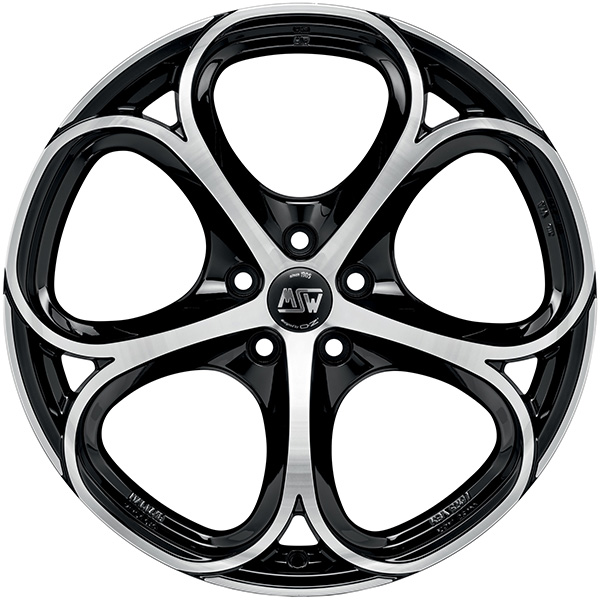 MSW 82 8x18 5x110 ET 40 GLOSS BLACK FULL POLISHED