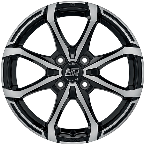 MSW X4 6x16 4x100 ET 40 BLACK FULL POLISHED (GBFP)