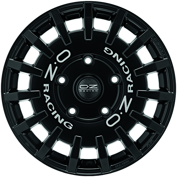 OZ RACING RALLY RACING VAN 8x18 5x120 ET 45 MATT BLACK SILVER LETTERING