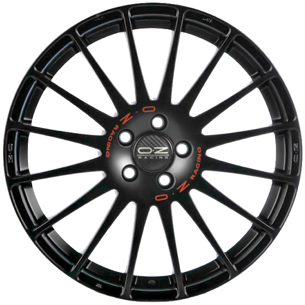 OZ RACING SUPERTURISMO GT 8x18 5x112 ET 35 MATT BLACK RED LETTERING