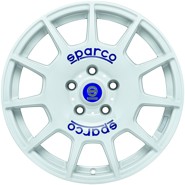 SPARCO TERRA 7.5x17 5x114.3 ET 45 WHITE BLUE LETTERING